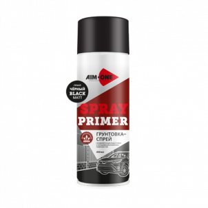 Грунтовка-спрей черная матовая AIM-ONE 450 мл (аэрозоль).Spray primer black matt 450ML SPR-MB4