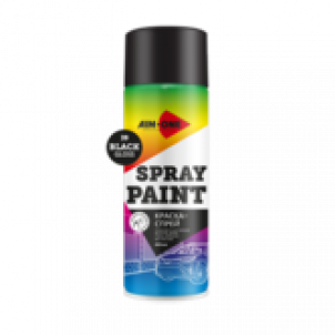 Краска-спрей черная глянцевая AIM-ONE 450 мл (аэрозоль).Spray paint black gloss 450ML SP-GB39