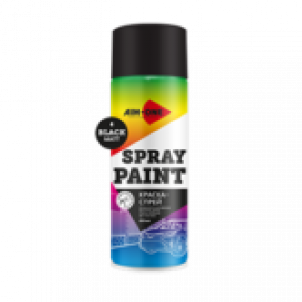 Краска-спрей черная матовая AIM-ONE 450 мл (аэрозоль).Spray paint black matt 450ML SP-MB4