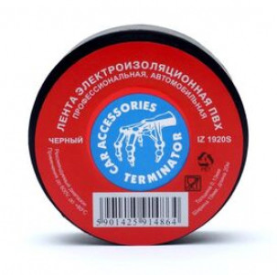 Terminator IZ 1920S изолента черная ПВХ, автомобильная, 0,13 мм, 19 мм, 20 м
